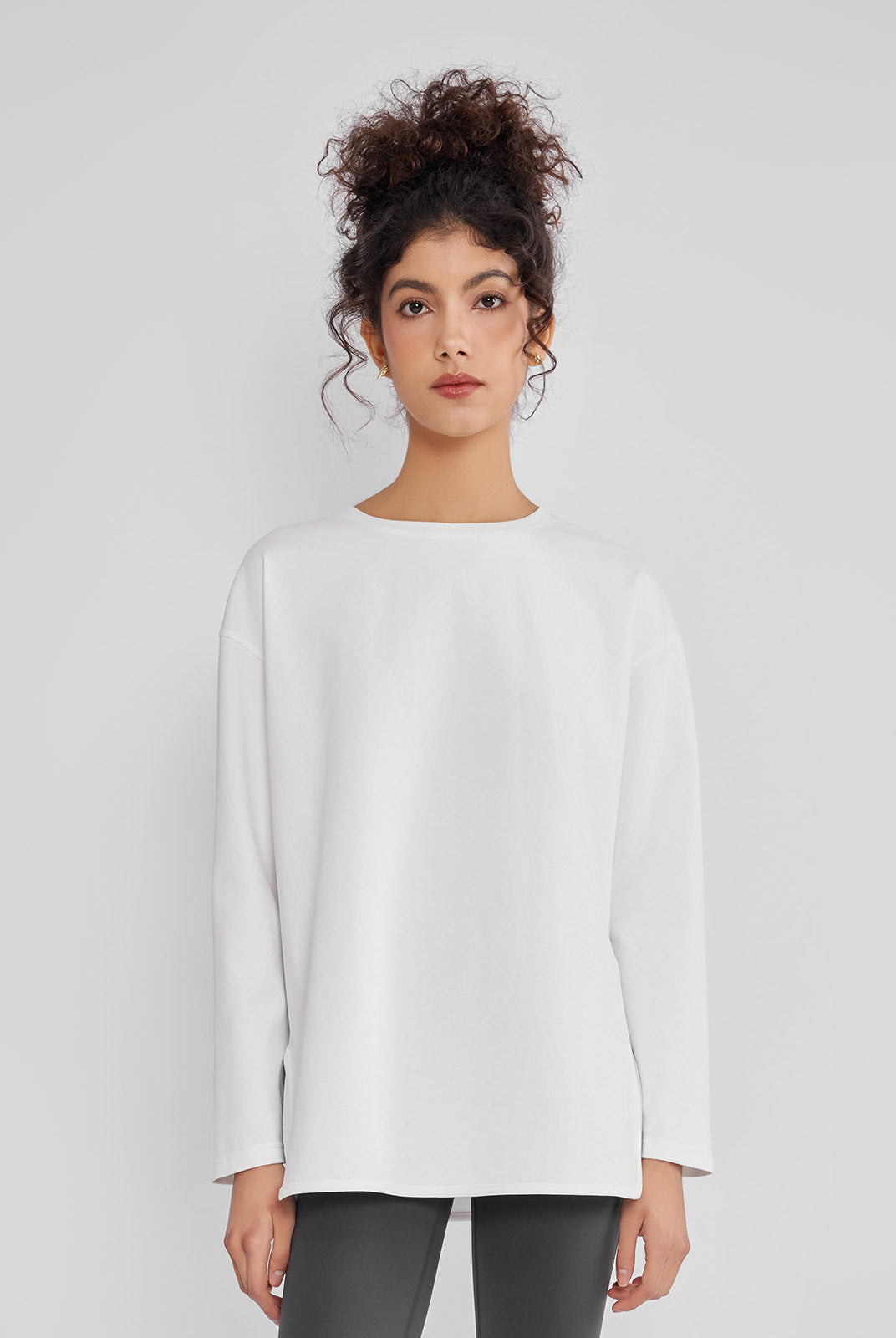 ASOBIO Oversized Knit Long Sleeve Tee