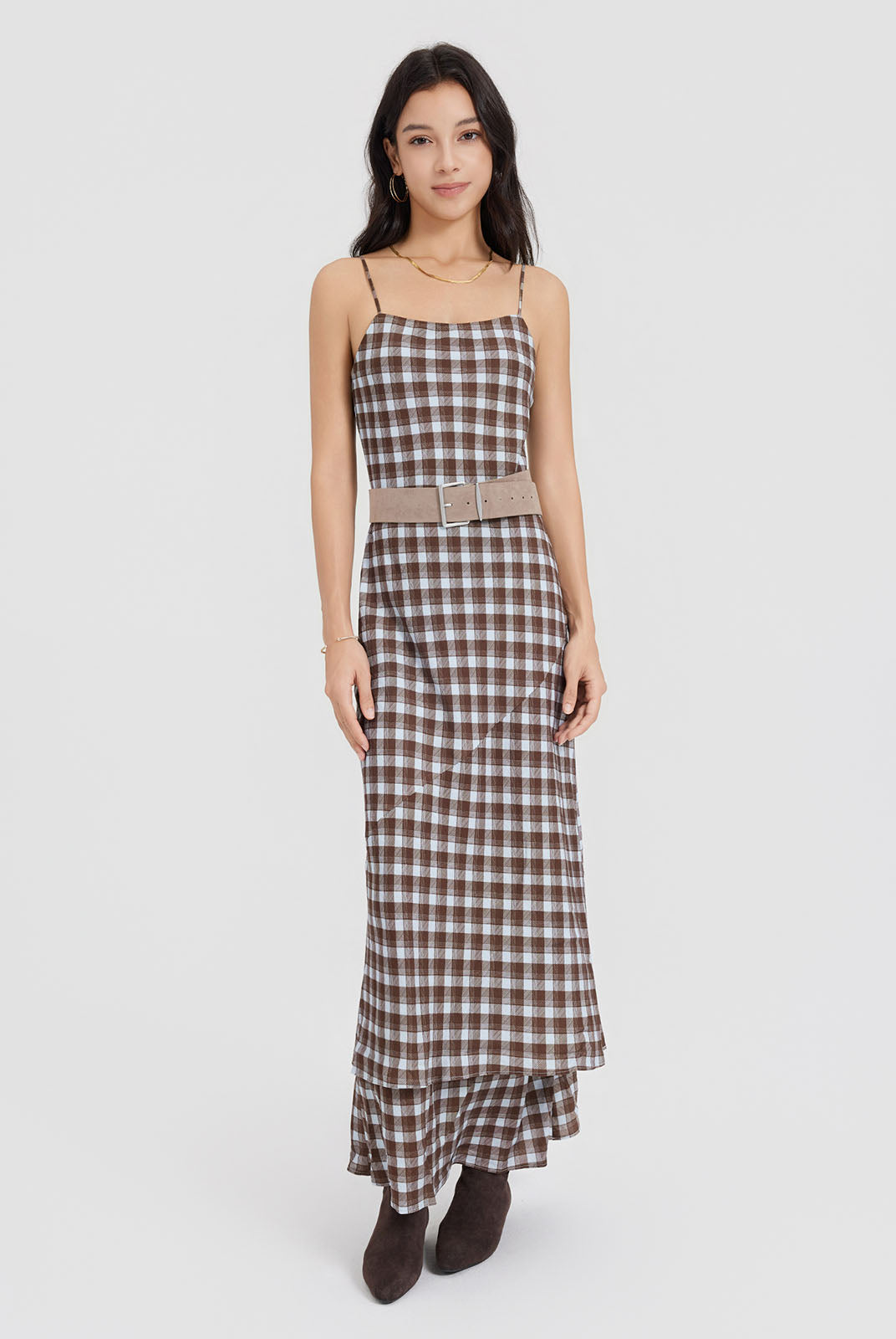 ASOBIO Printed Cami Trumpet Maxi Dress