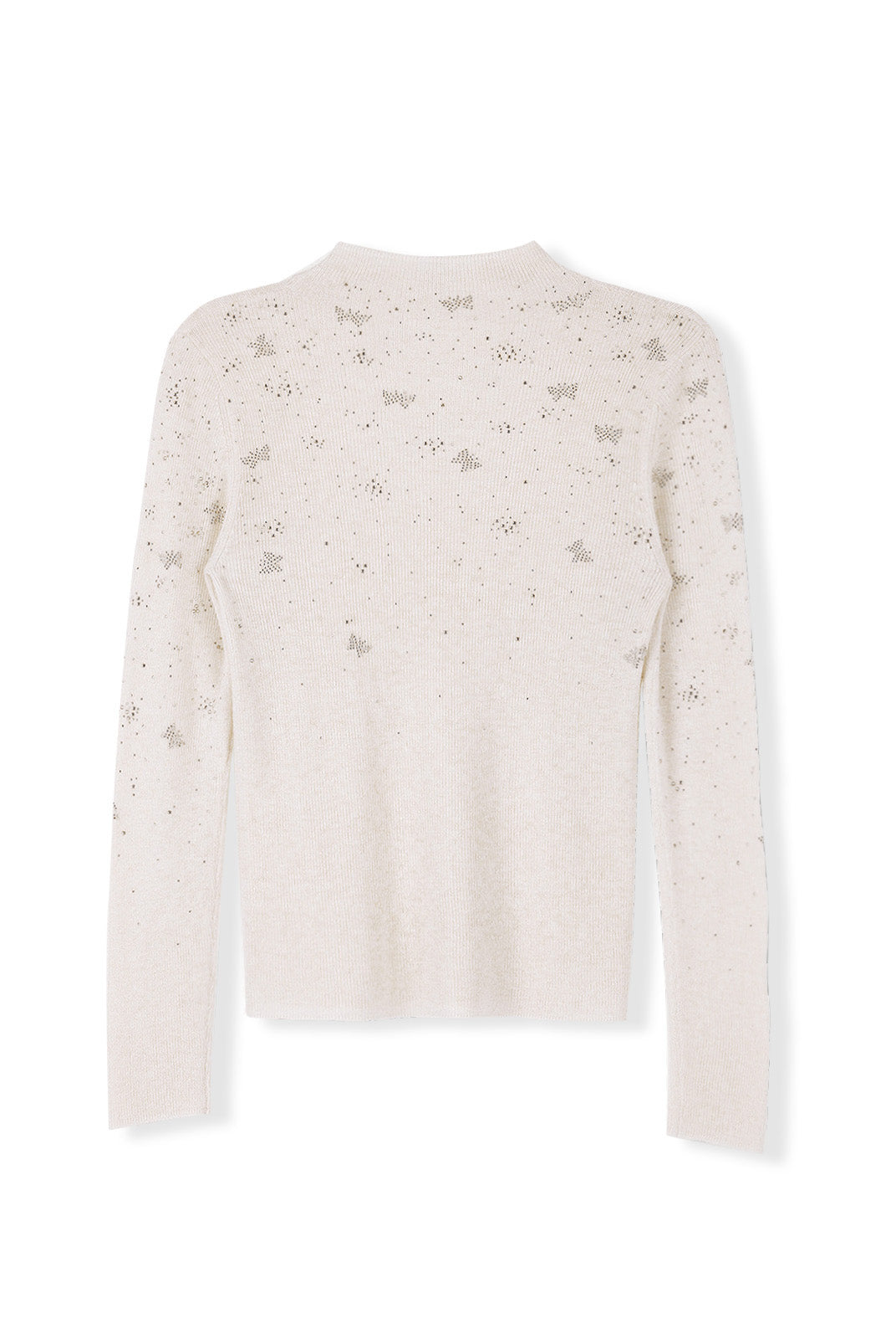 ASOBIO Embellished Mockneck Sweater