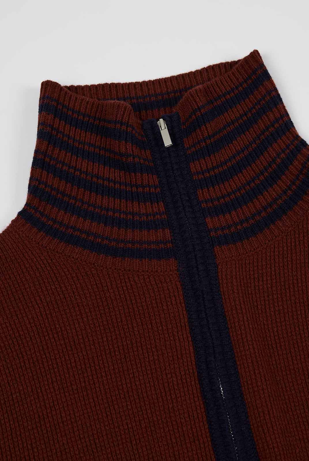 ASOBIO 100% Wool 1/2 Zip Mockneck Sweater