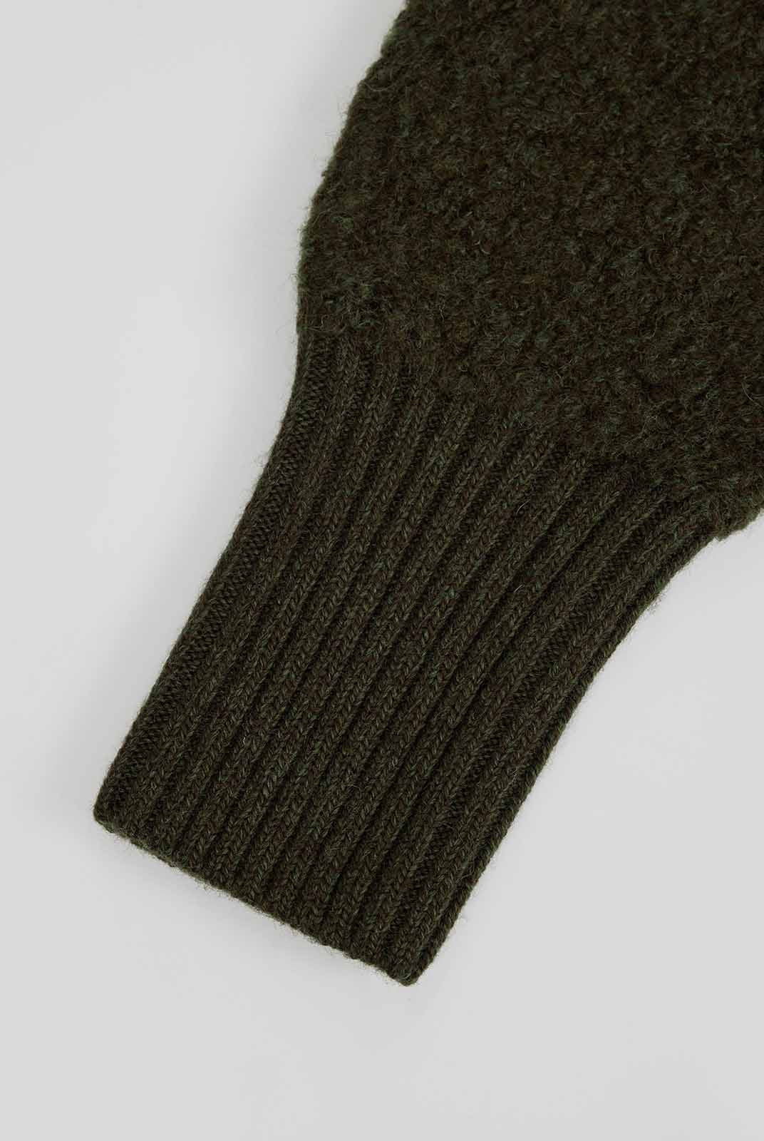 ASOBIO 100% Wool Zip-Up Cardigan