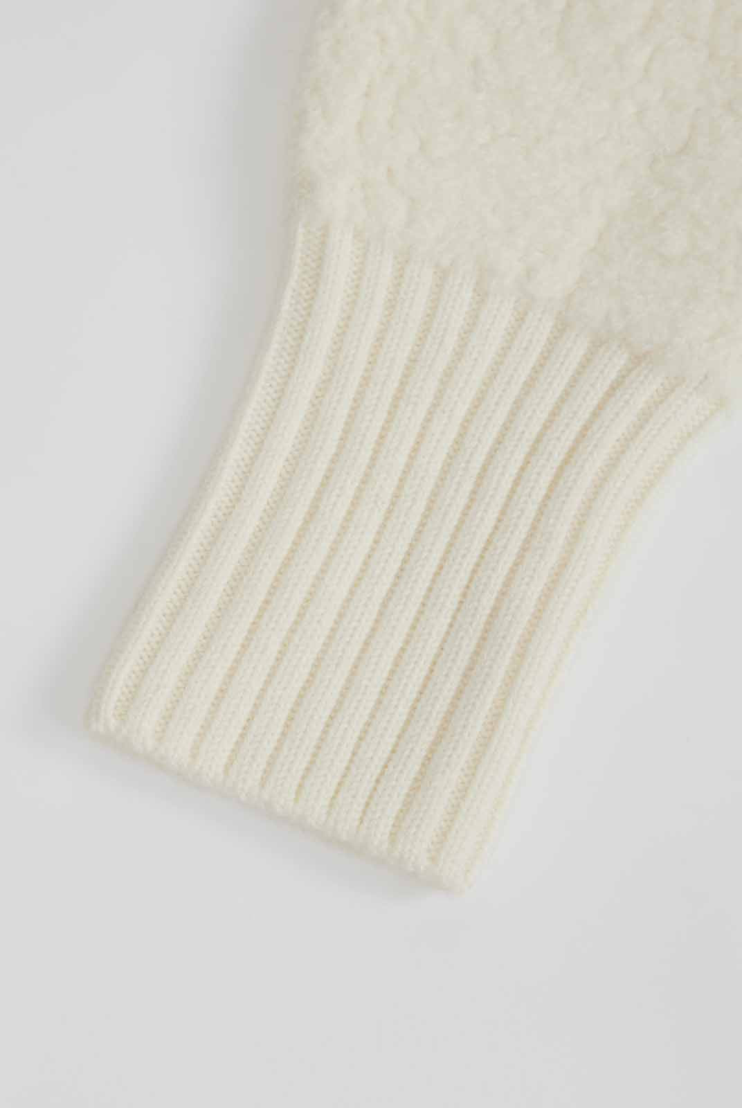 ASOBIO 100% Wool Zip-Up Cardigan