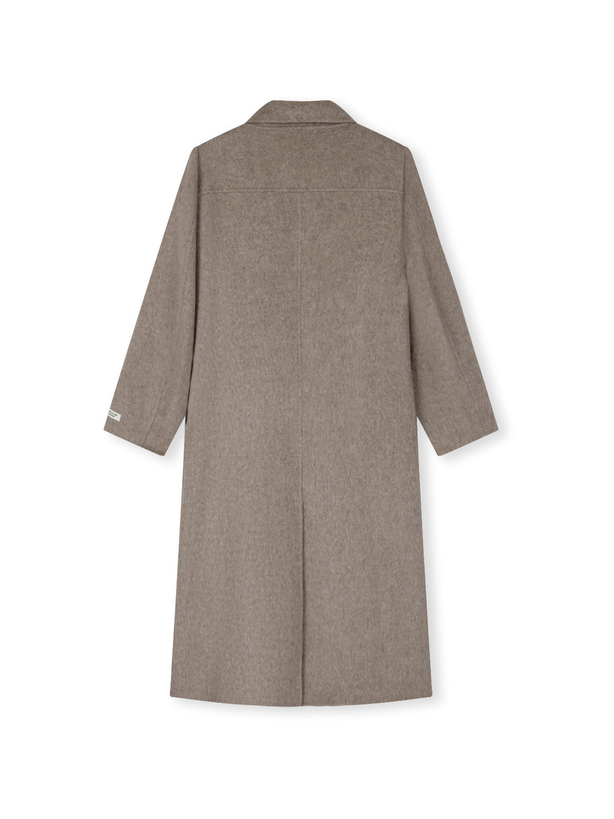 ASOBIO Double-Faced 100% Wool Single-Breasted Long Coat