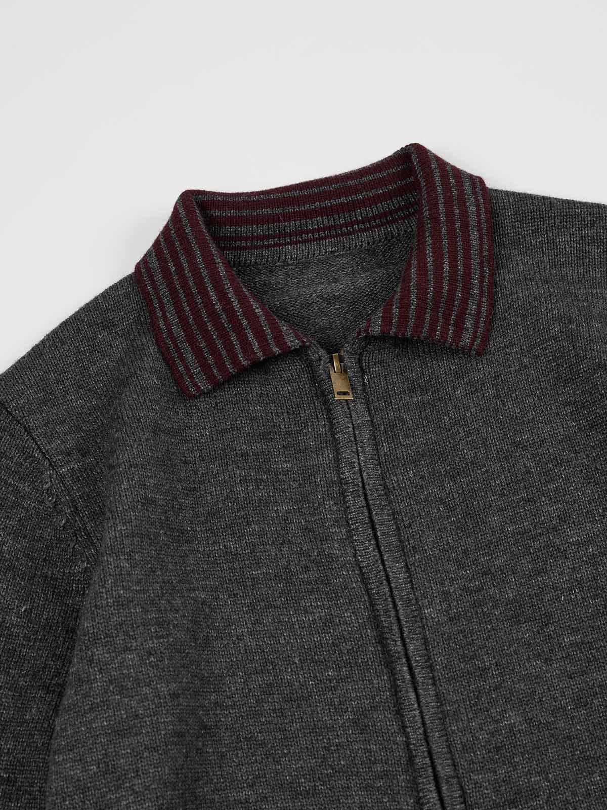 ASOBIO Merino Wool Zip-Up Cardigan