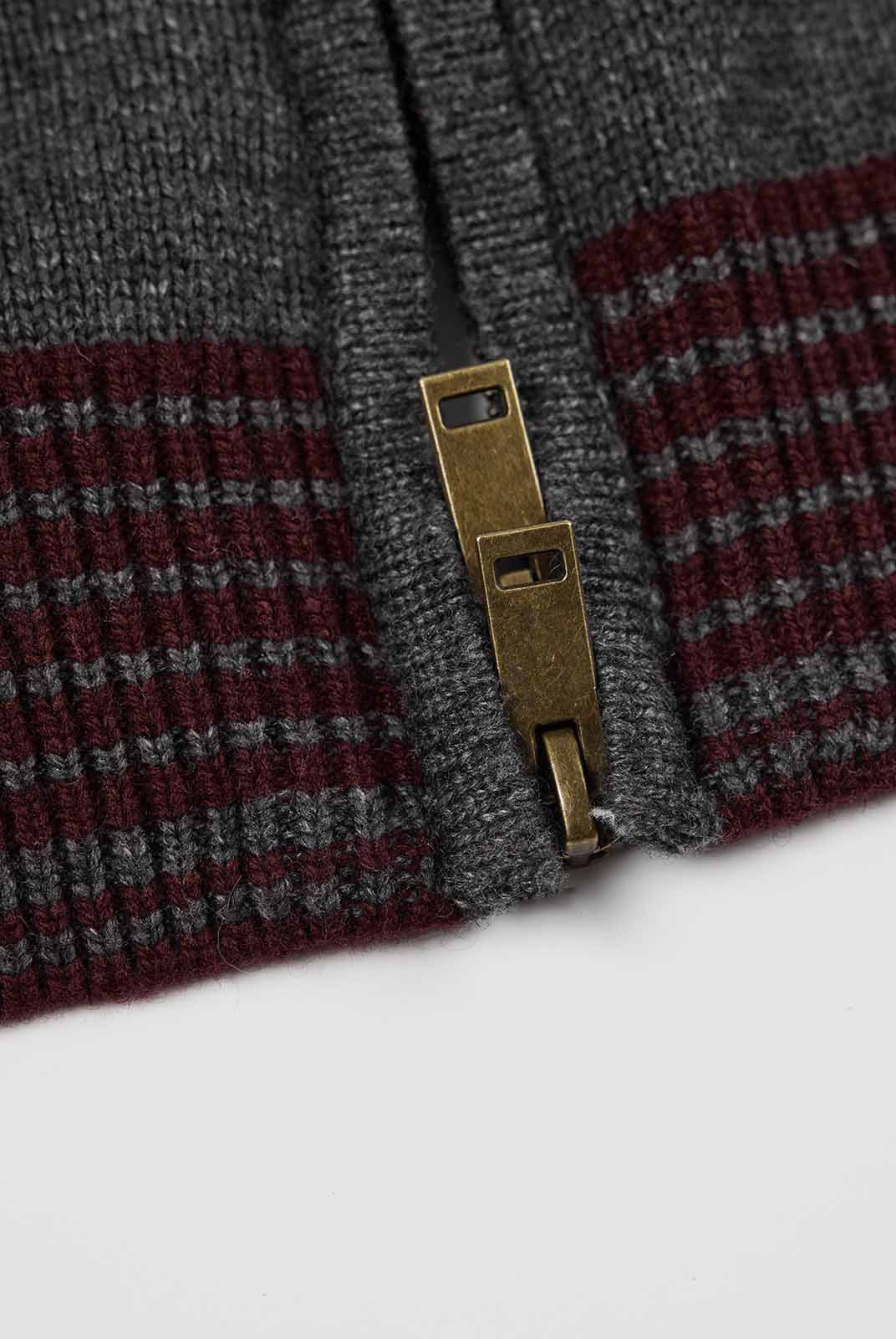 ASOBIO Merino Wool Zip-Up Cardigan