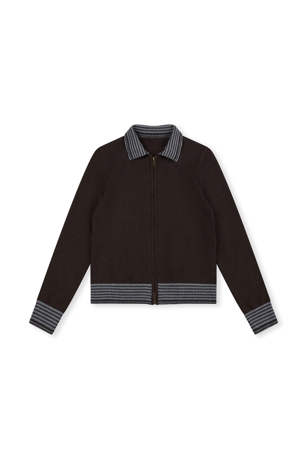 ASOBIO Merino Wool Zip-Up Cardigan