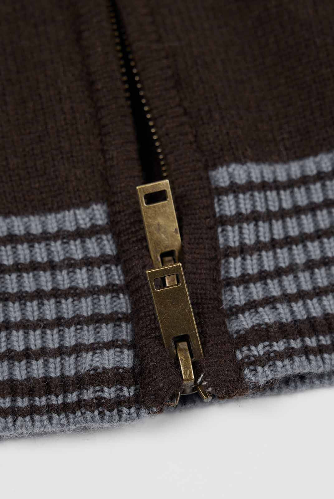 ASOBIO Merino Wool Zip-Up Cardigan