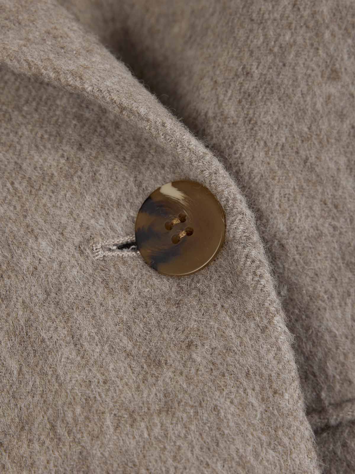 ASOBIO Double-Faced 100% Wool Single-Breasted Long Coat