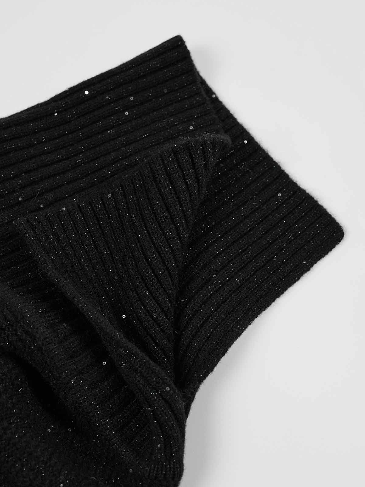 ASOBIO 100% Wool Sequin Sweater