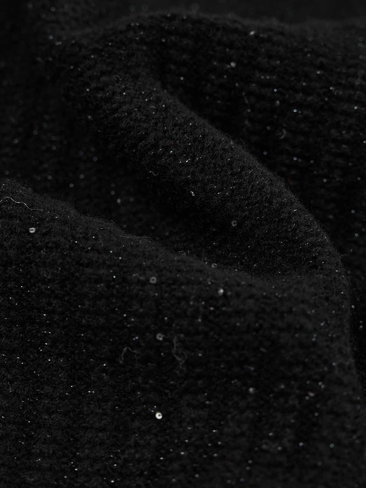 ASOBIO 100% Wool Sequin Sweater