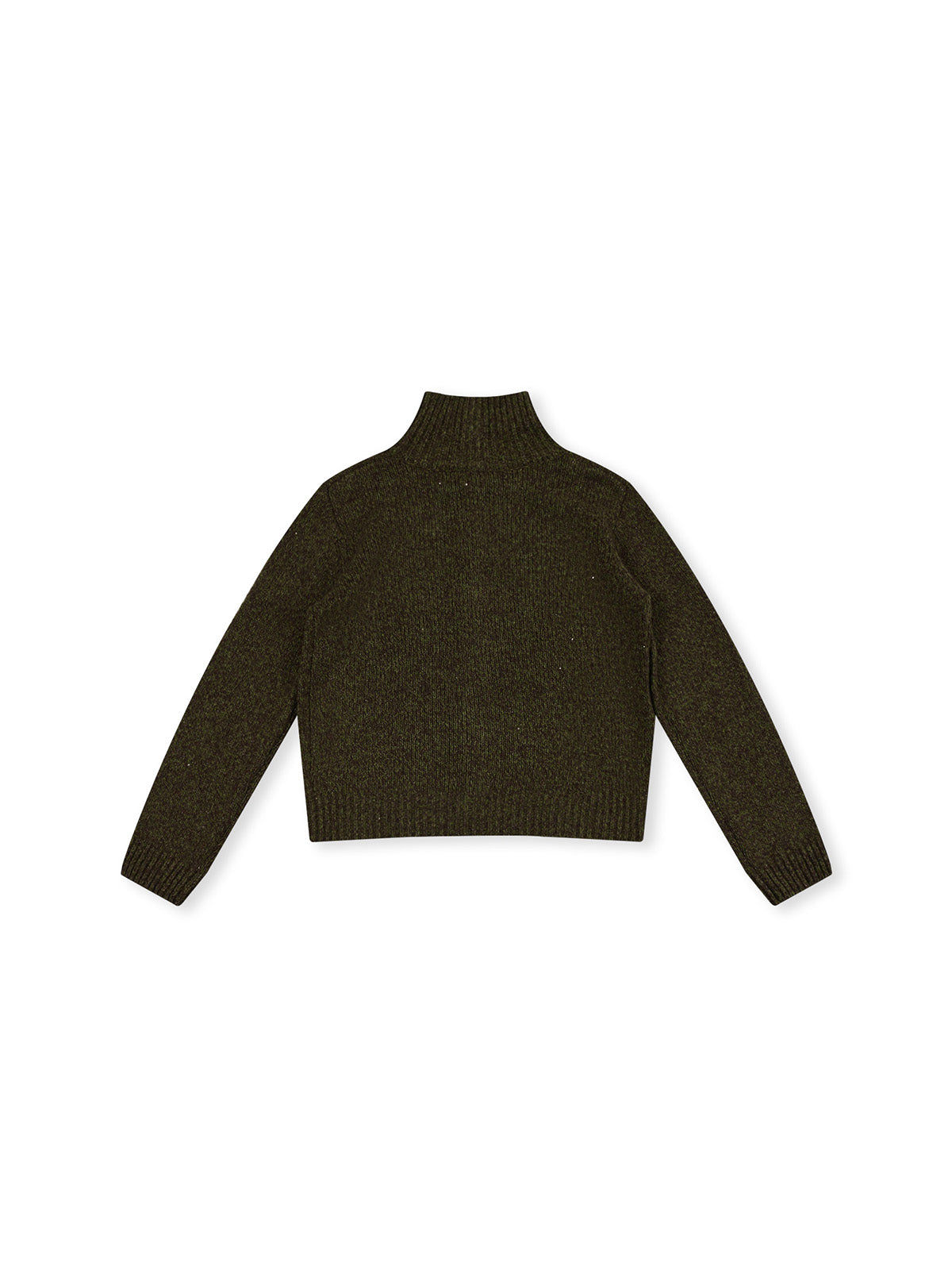 ASOBIO Mélange Wool Button-Front Cardigan