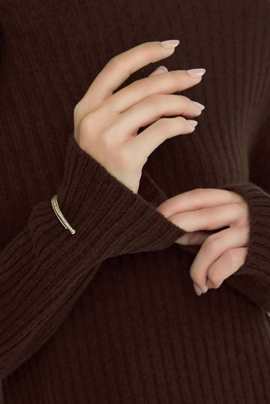 ASOBIO 100% Wool Turtleneck Sweater