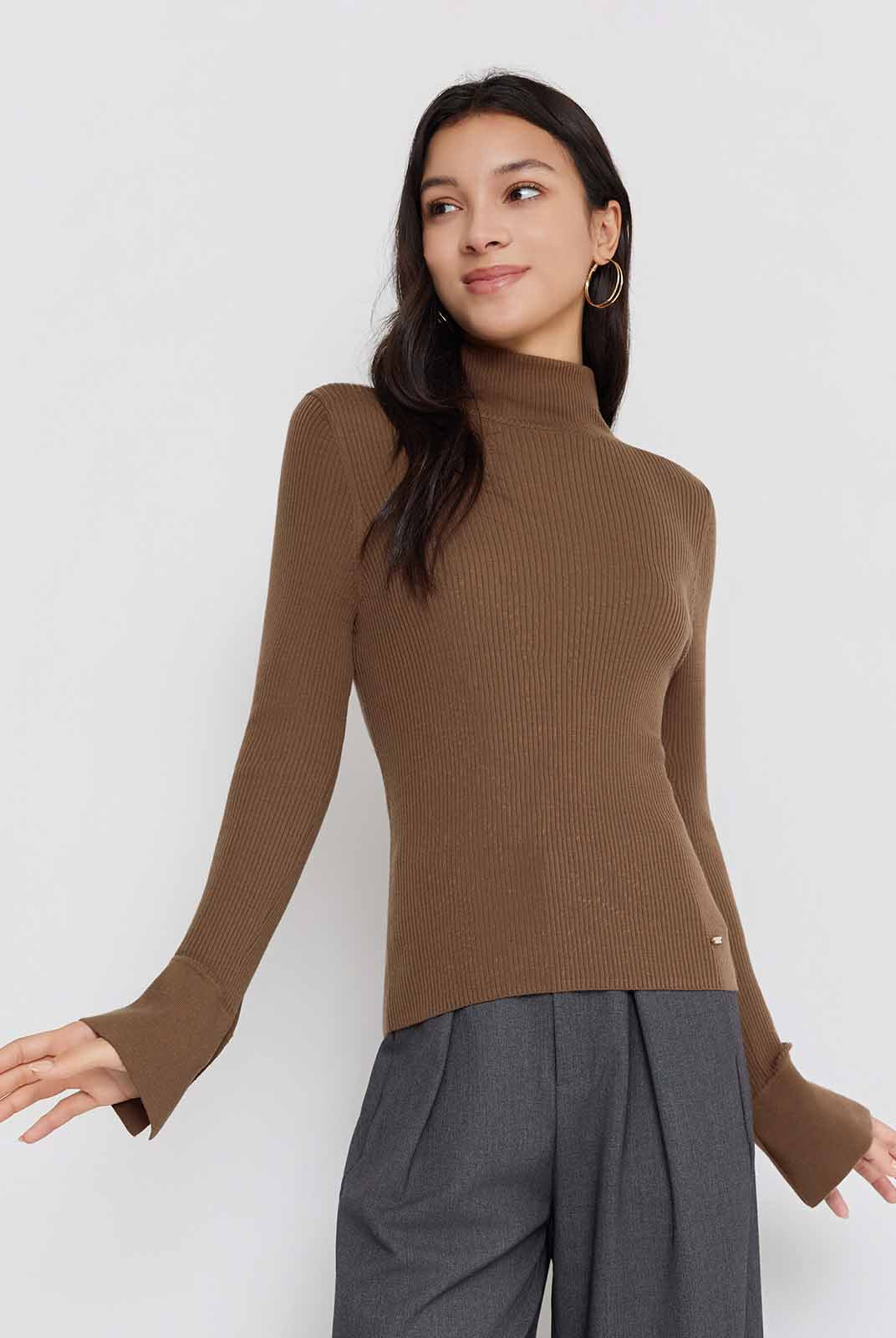 ASOBIO 100% Merino Wool Turtleneck Sweater