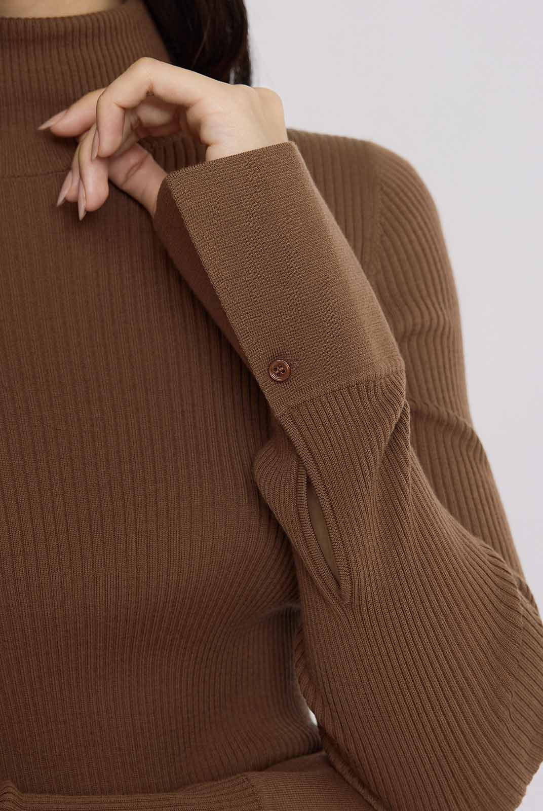 ASOBIO 100% Merino Wool Turtleneck Sweater