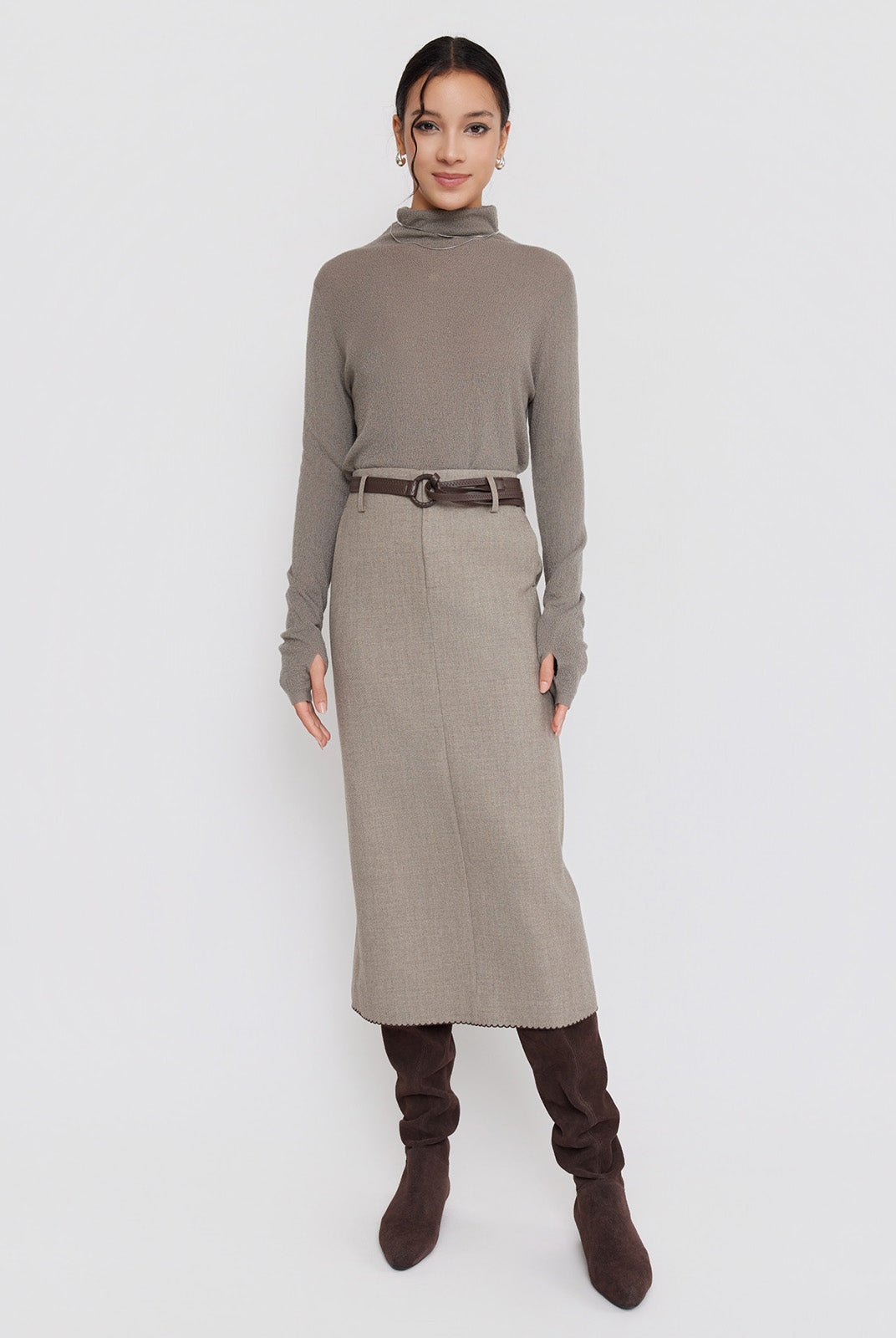 100% Extra-Fine Merino Wool Turtleneck Sweater