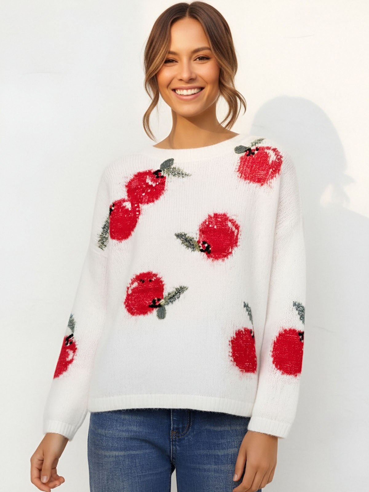 ASOBIO Mohair-Blend Pullover Sweater