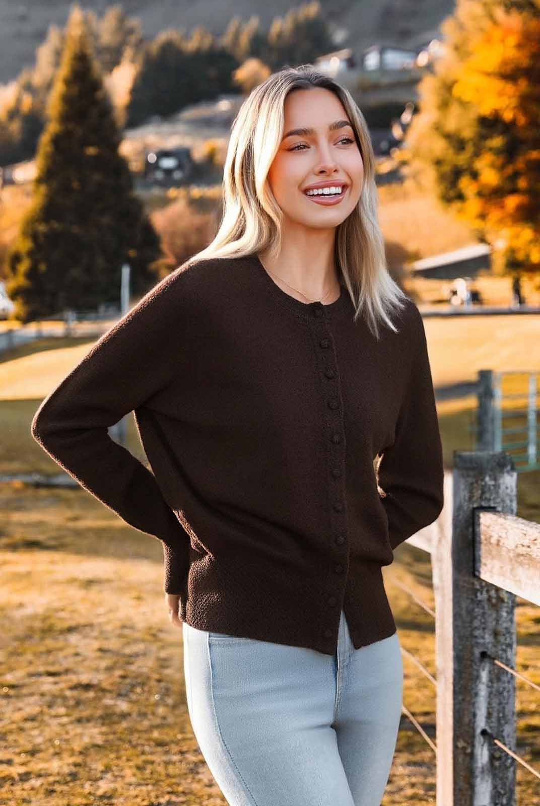 ASOBIO 100% Wool Cardigan