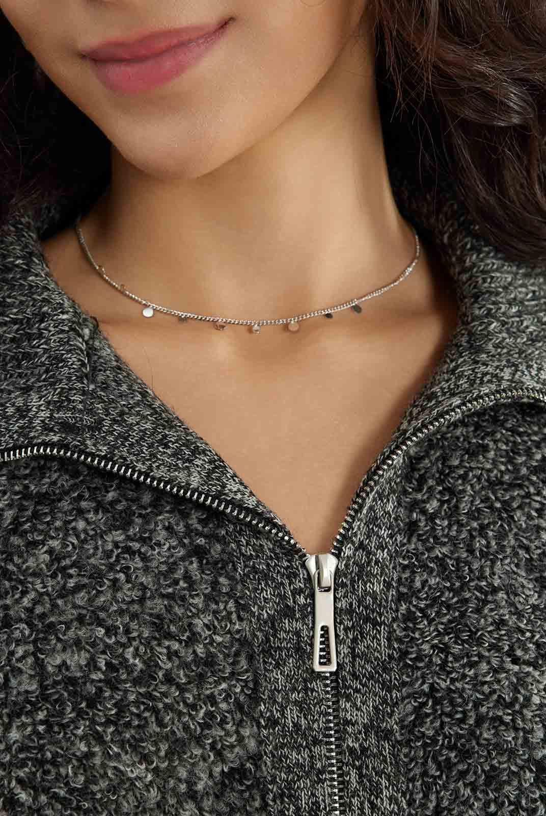 ASOBIO 100% Wool Zip-Up Cardigan