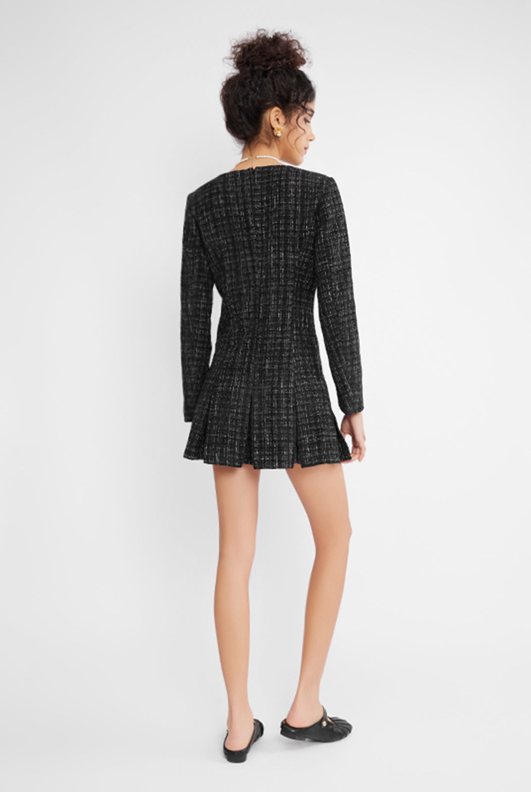ASOBIO Tweed Mini Dress