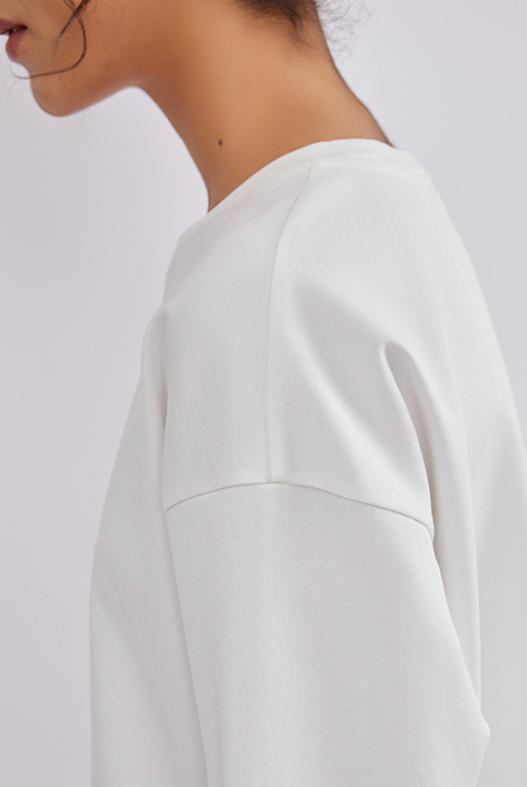 ASOBIO Oversized Knit Long Sleeve Tee