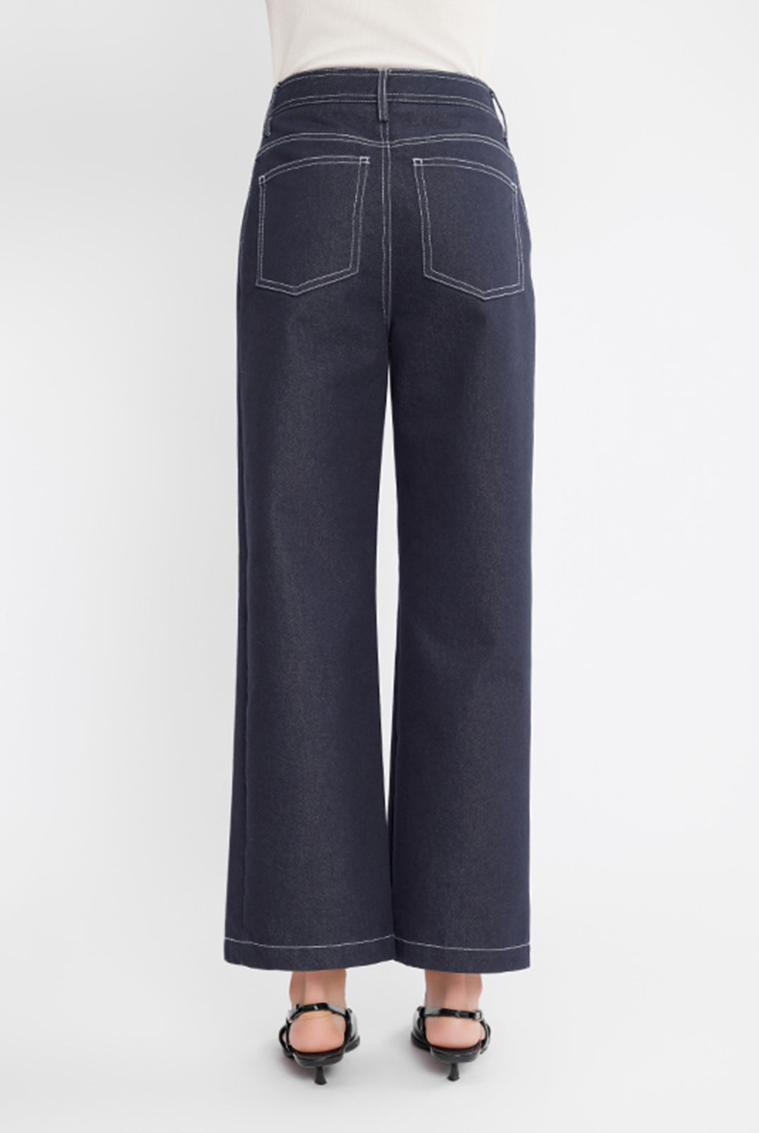 ASOBIO Mid-Rise Wide-Straight Jeans