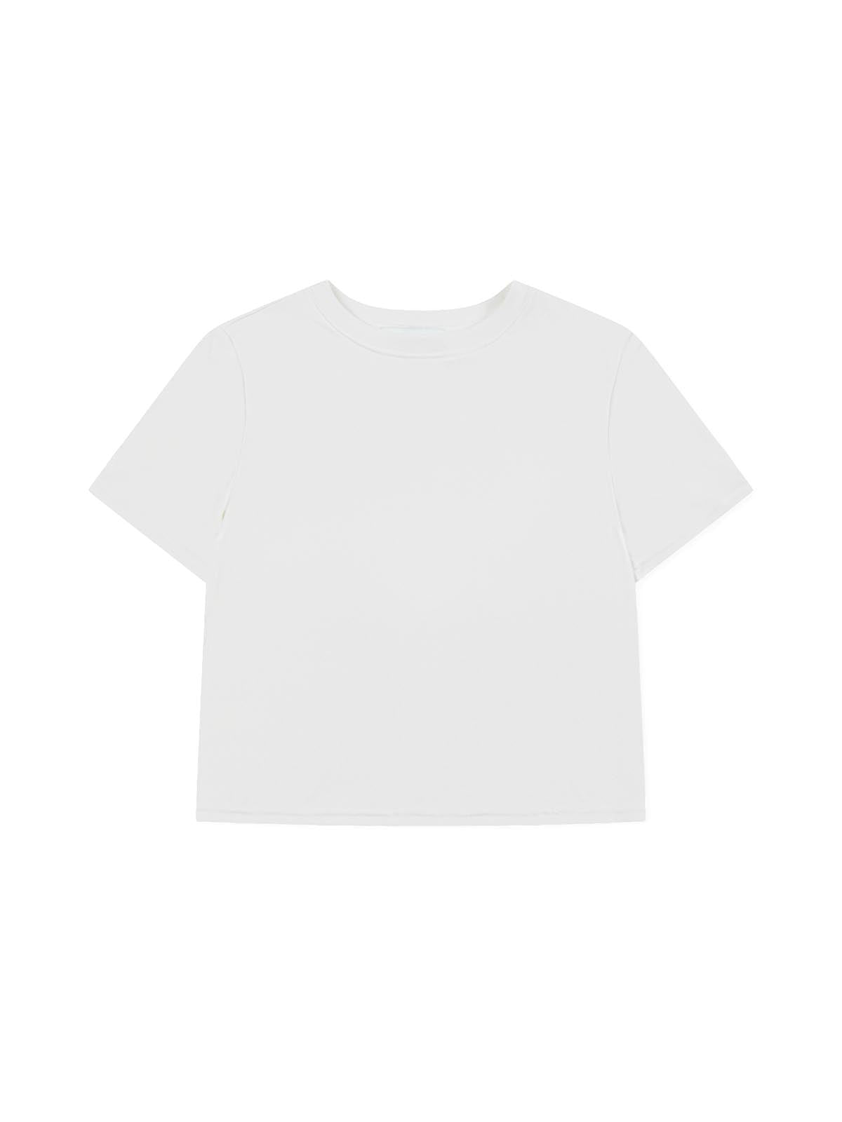 ASOBIO Knitted Short-Sleeve Round Neck T-Shirt