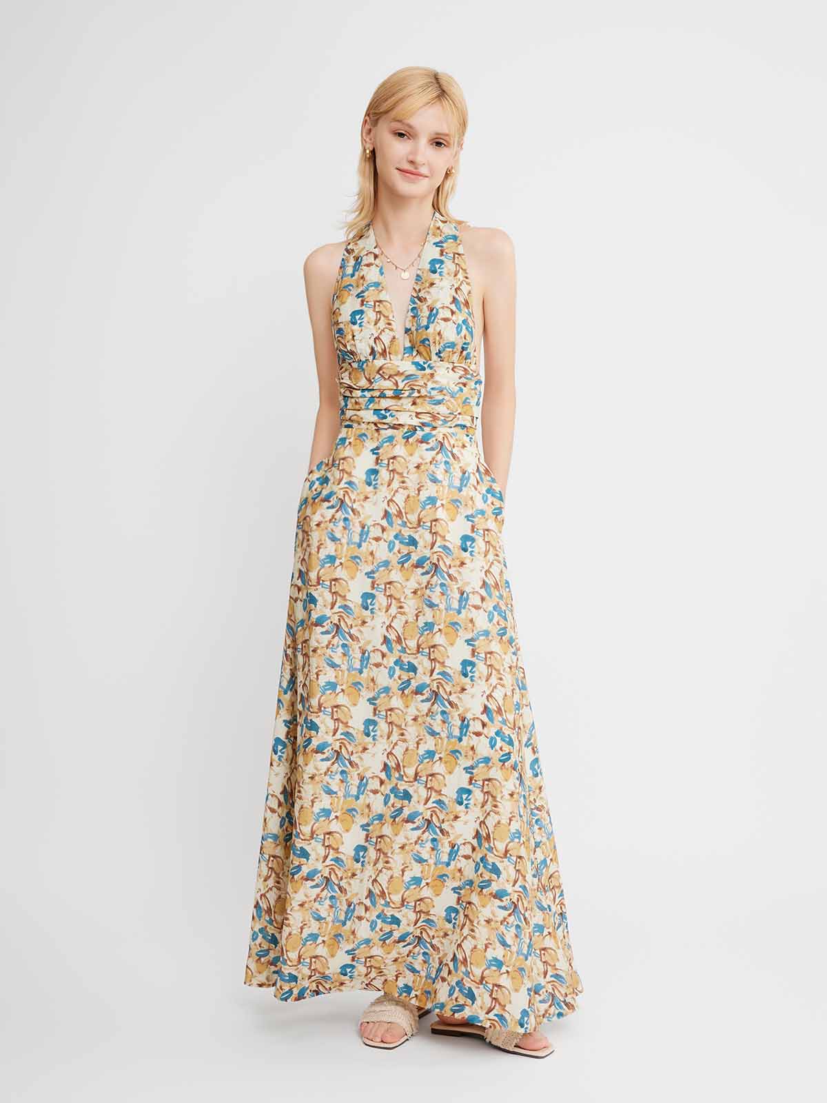 ASOBIO Halterneck Maxi Dress
