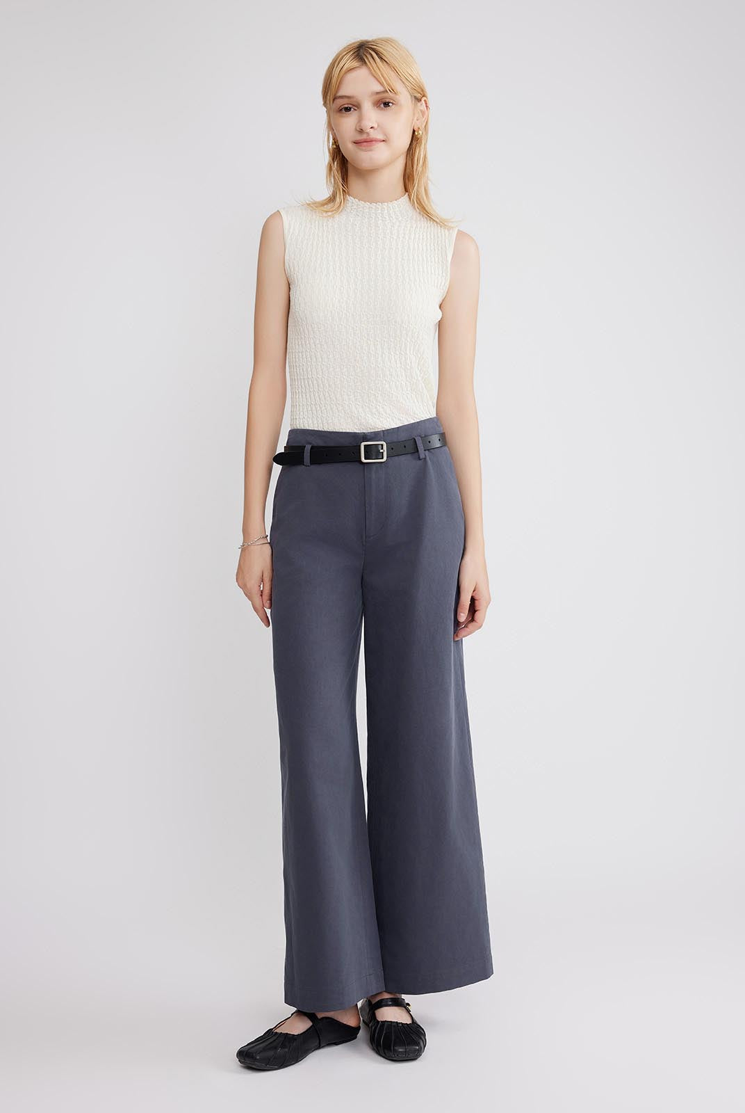 ASOBIO Twill Straight-Leg Pant
