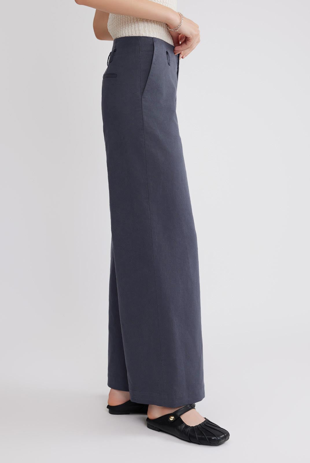 ASOBIO Twill Straight-Leg Pant