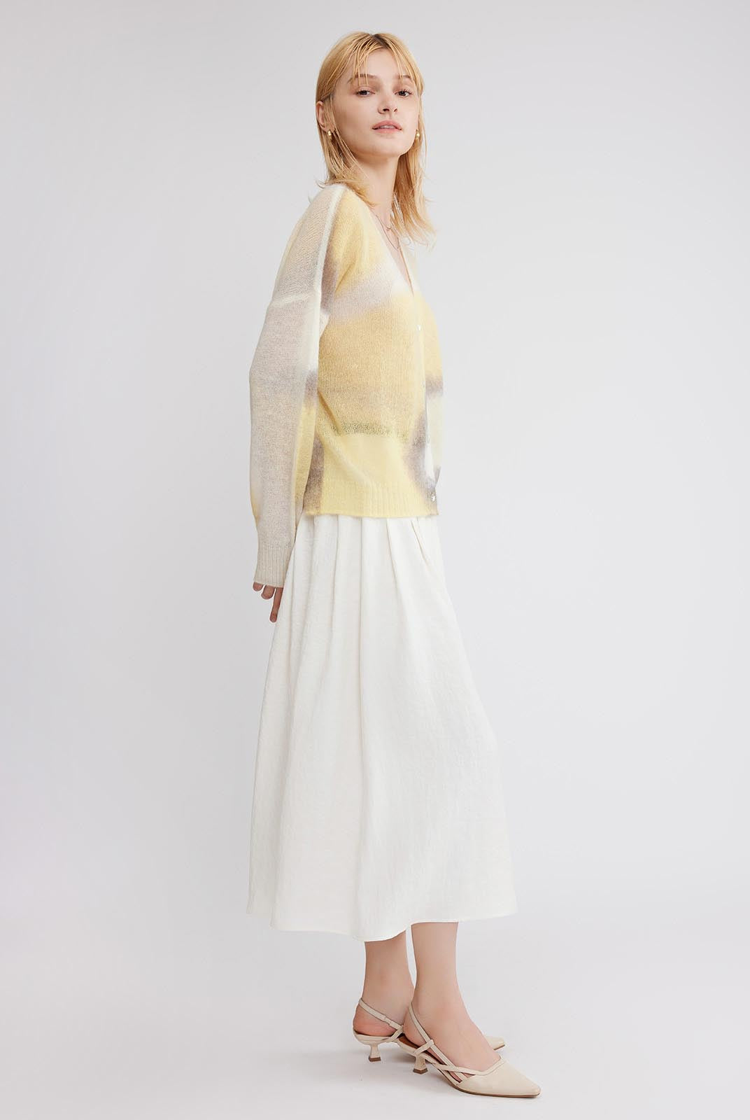 ASOBIO Alpaca Wool Blend Cardigan