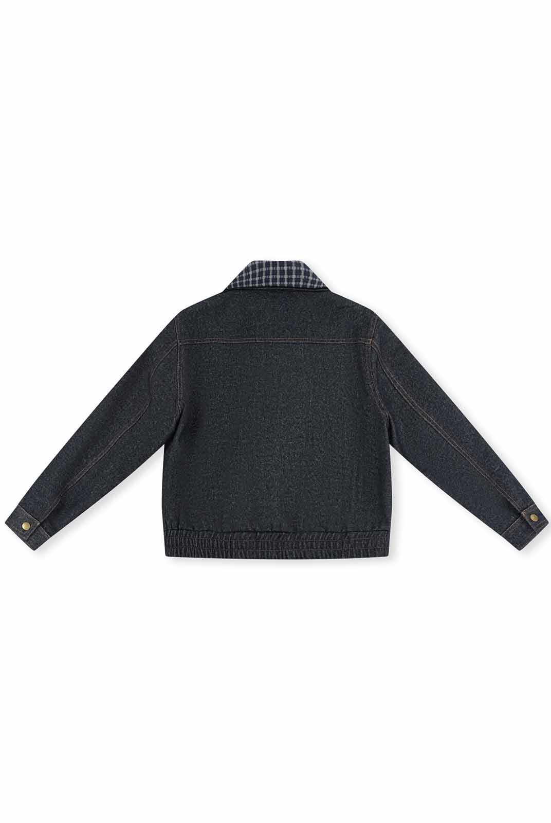 ASOBIO Wool-Blend Denim Trucker Jacket