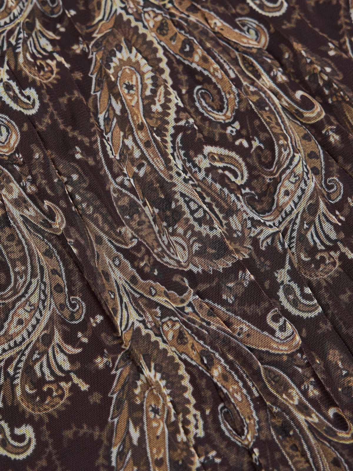 ASOBIO Paisley Pleated Maxi Skirt