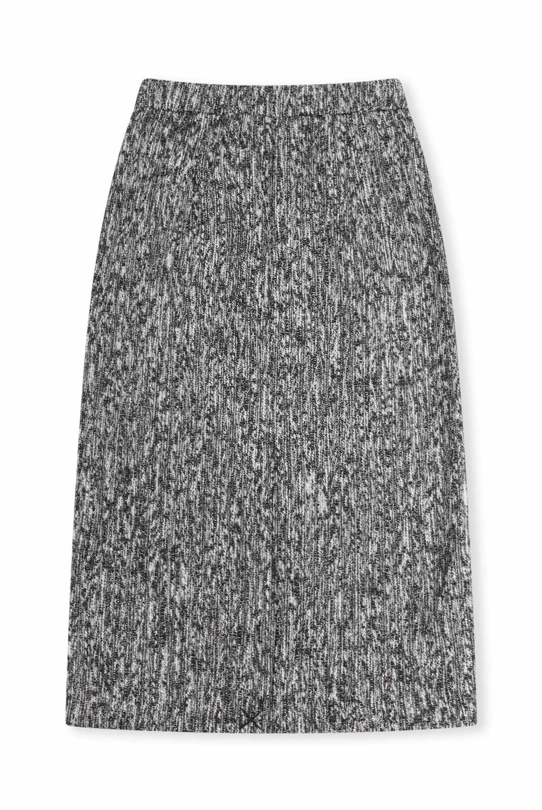 ASOBIO Tweed High-Waist Midi Skirt