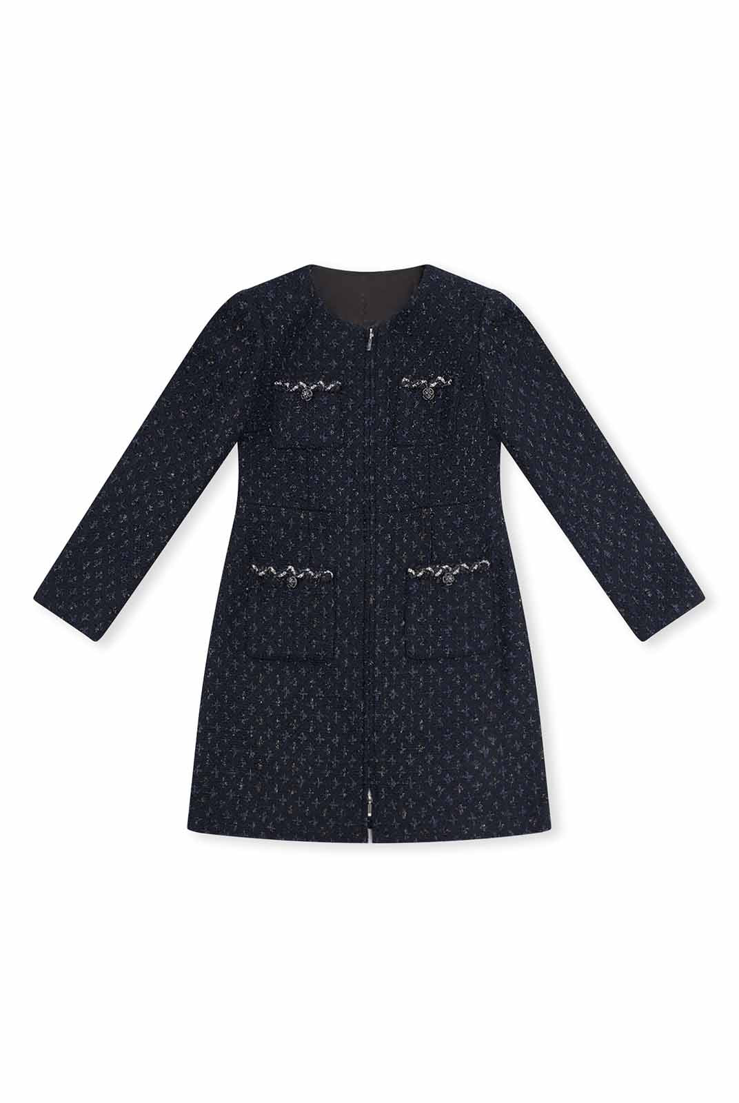 ASOBIO Tailored Tweed Mini Dress
