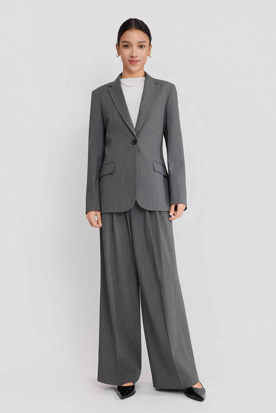 ASOBIO Wool Blend Blazer
