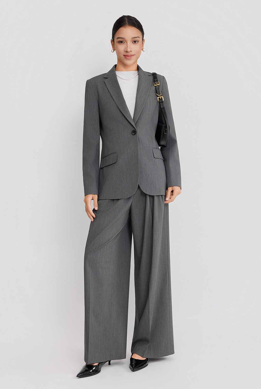 ASOBIO Wool Blend Blazer