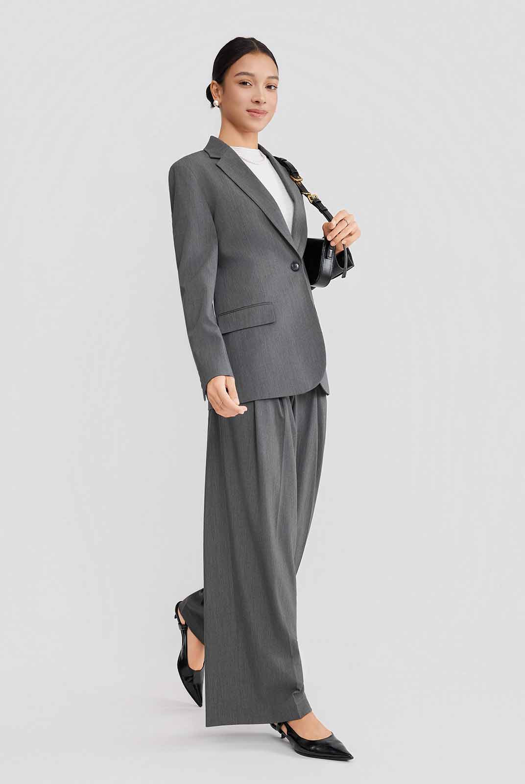 ASOBIO Wool Blend Blazer