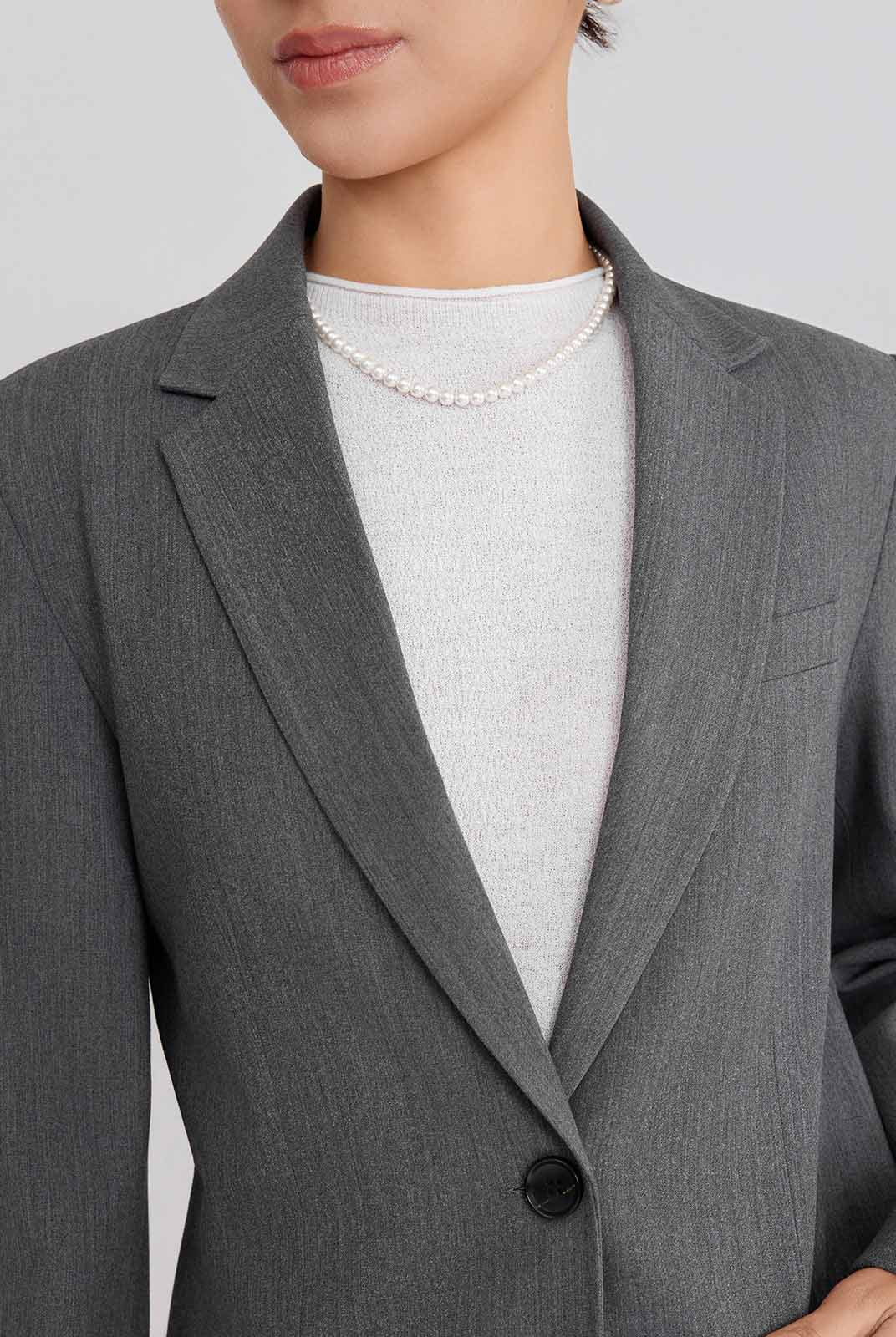 ASOBIO Wool Blend Blazer