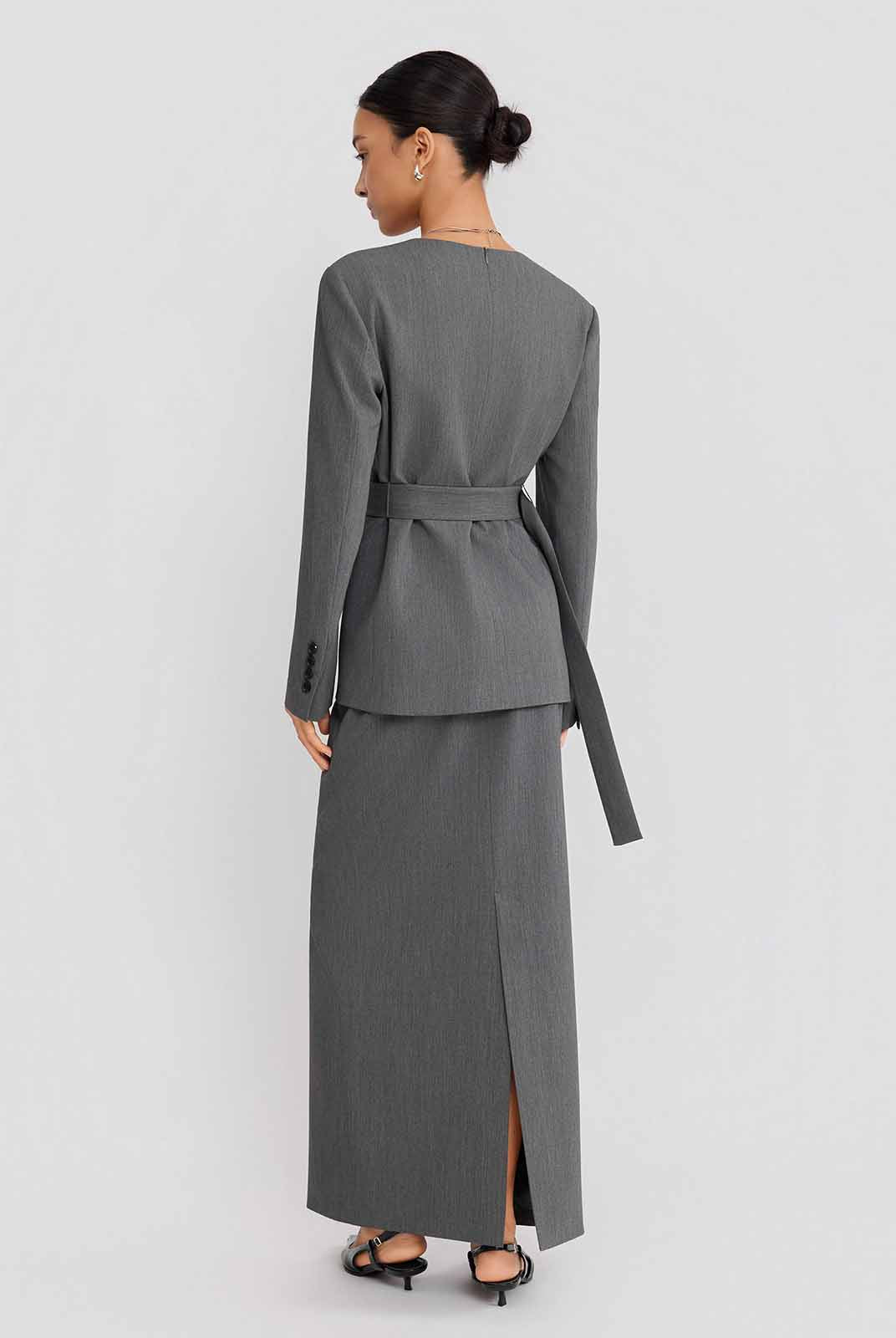 ASOBIO Belted Pullover Blazer