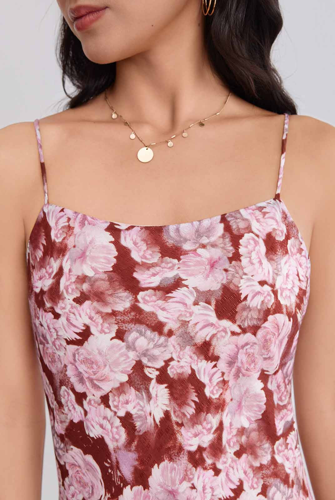 ASOBIO Printed Cami Trumpet Maxi Dress