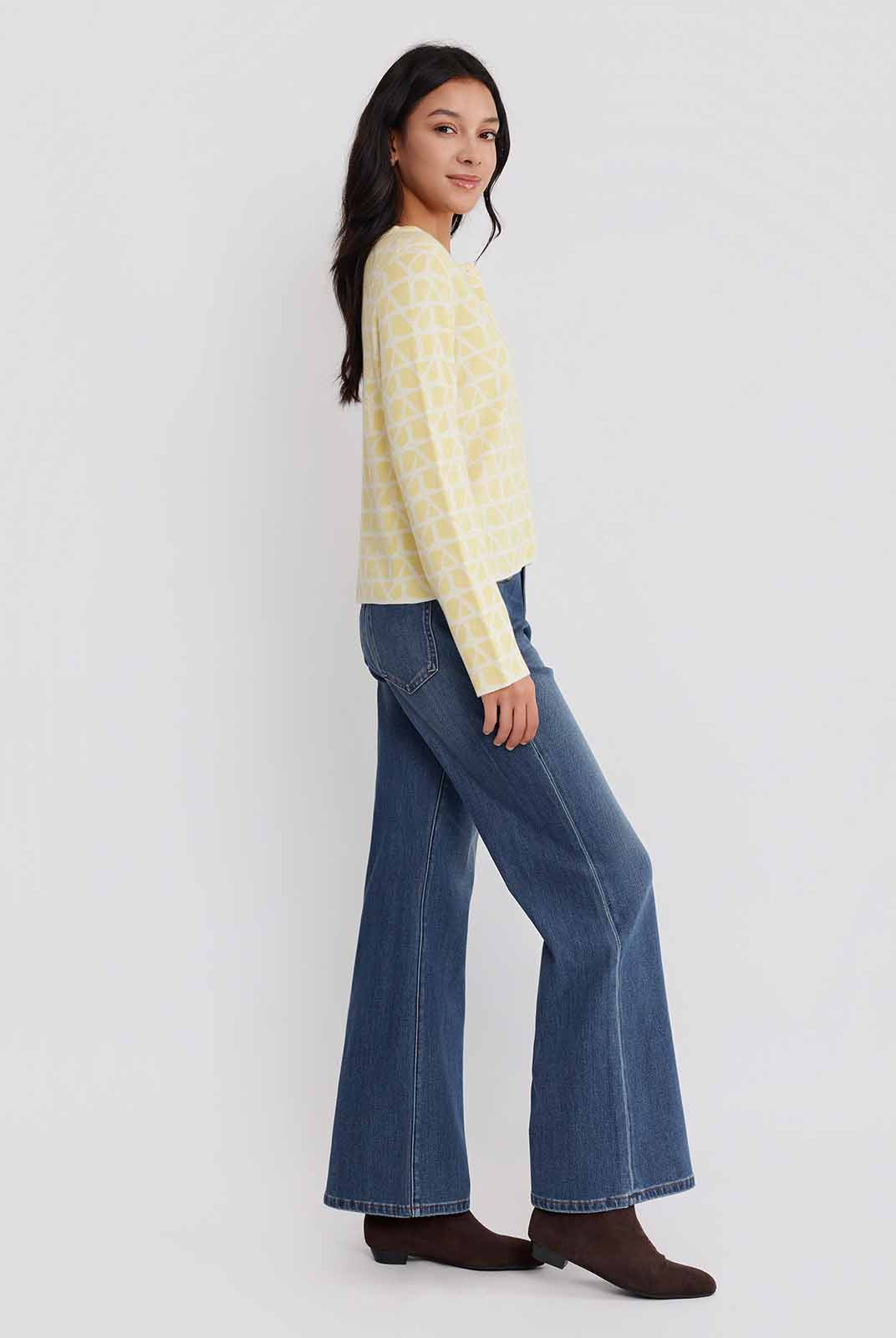 ASOBIO Wool Blend Textured Cardigan