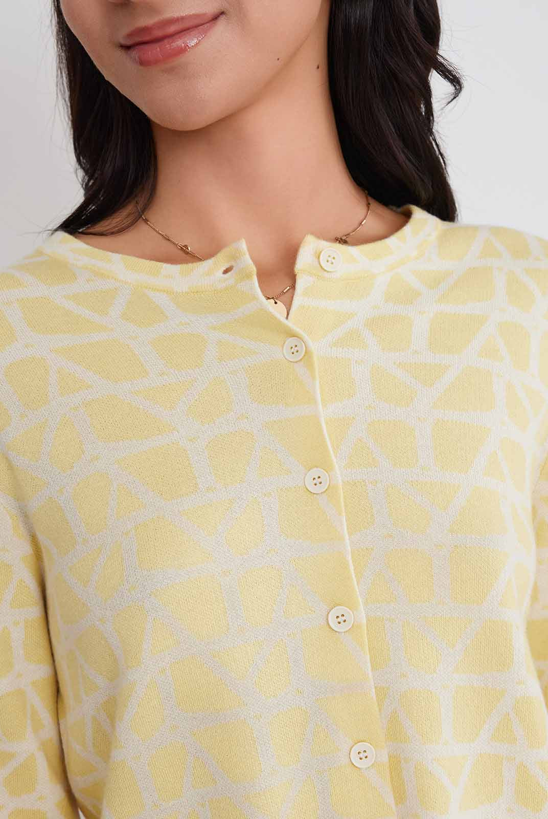 ASOBIO Wool Blend Textured Cardigan