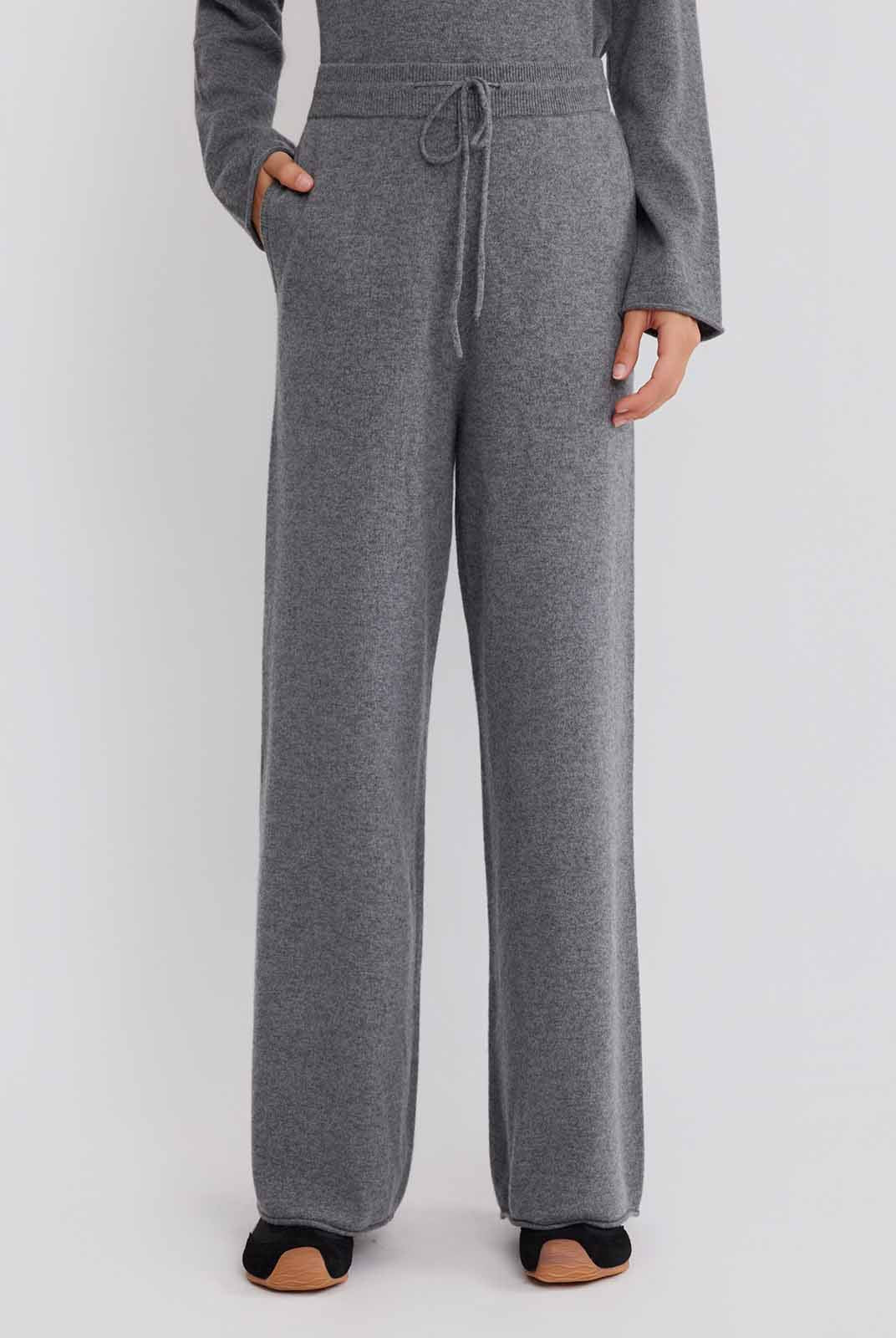ASOBIO Wool-Cashmere Knit Pants