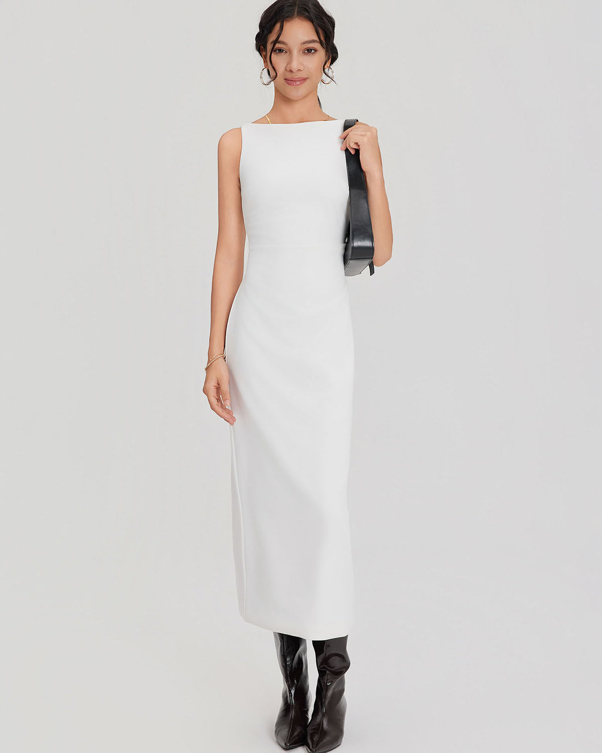 ASOBIO Tuck Midi Dress