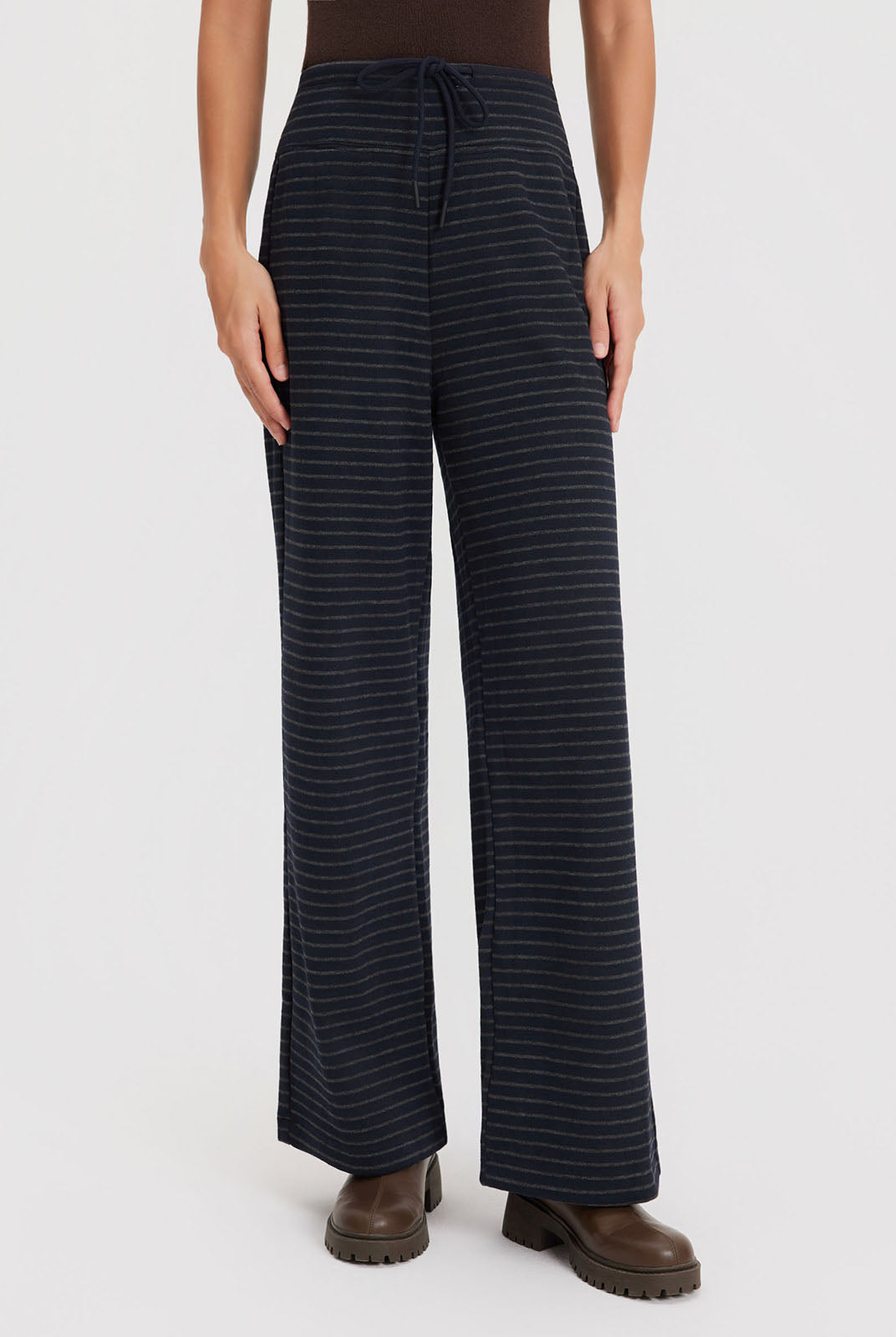 ASOBIO Striped Straight-Leg Sweatpants