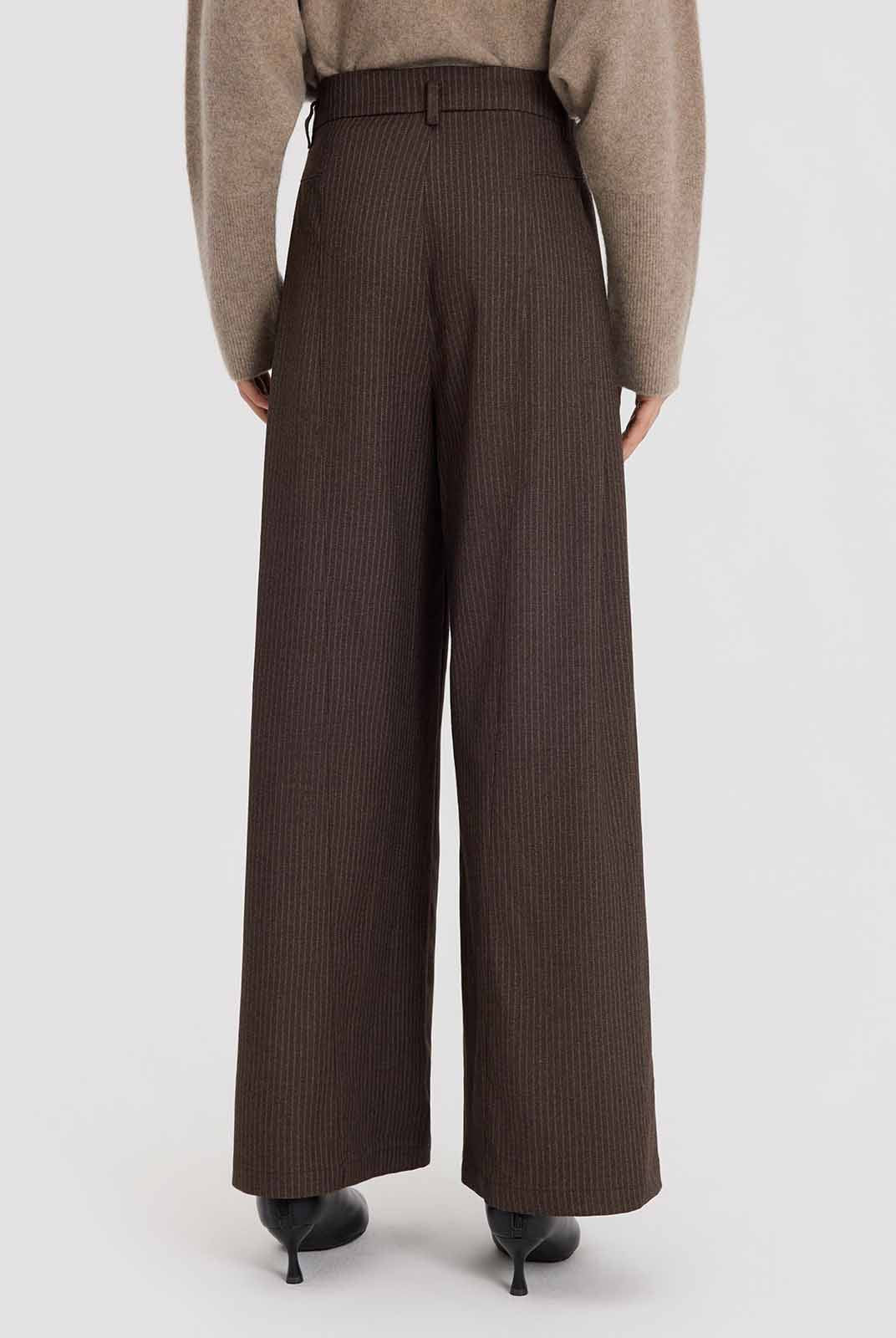 ASOBIO Effortless Pant Pinstripe Wide-Leg Trousers