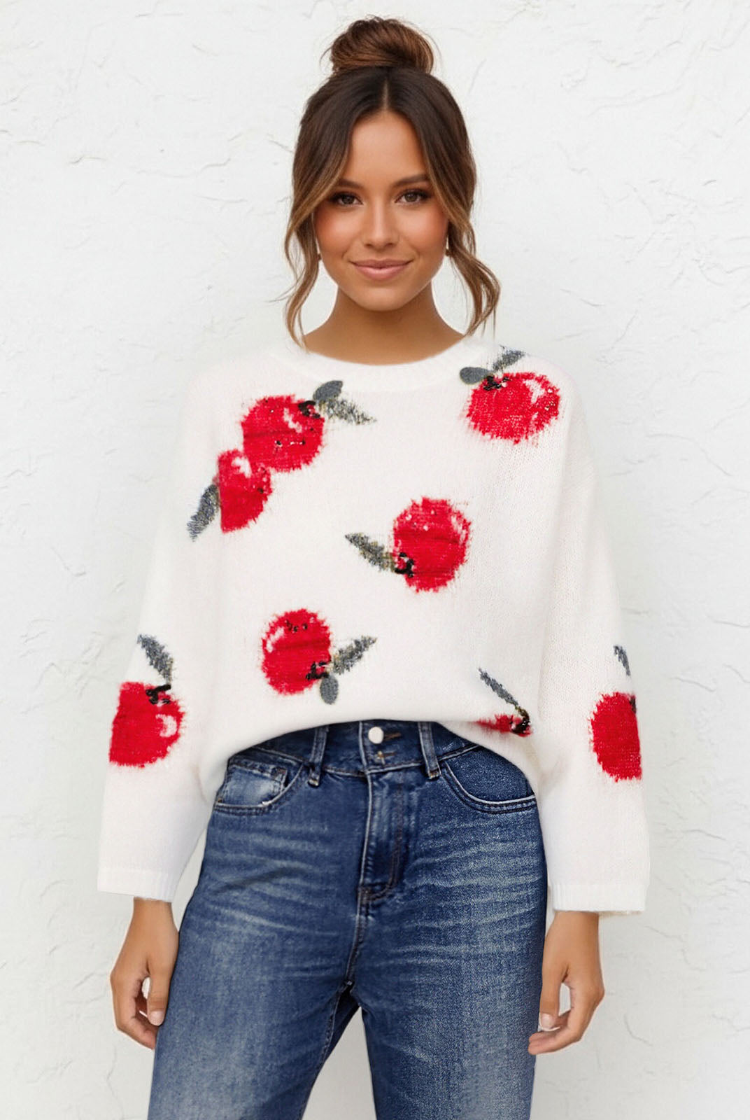 ASOBIO Mohair-Blend Pullover Sweater