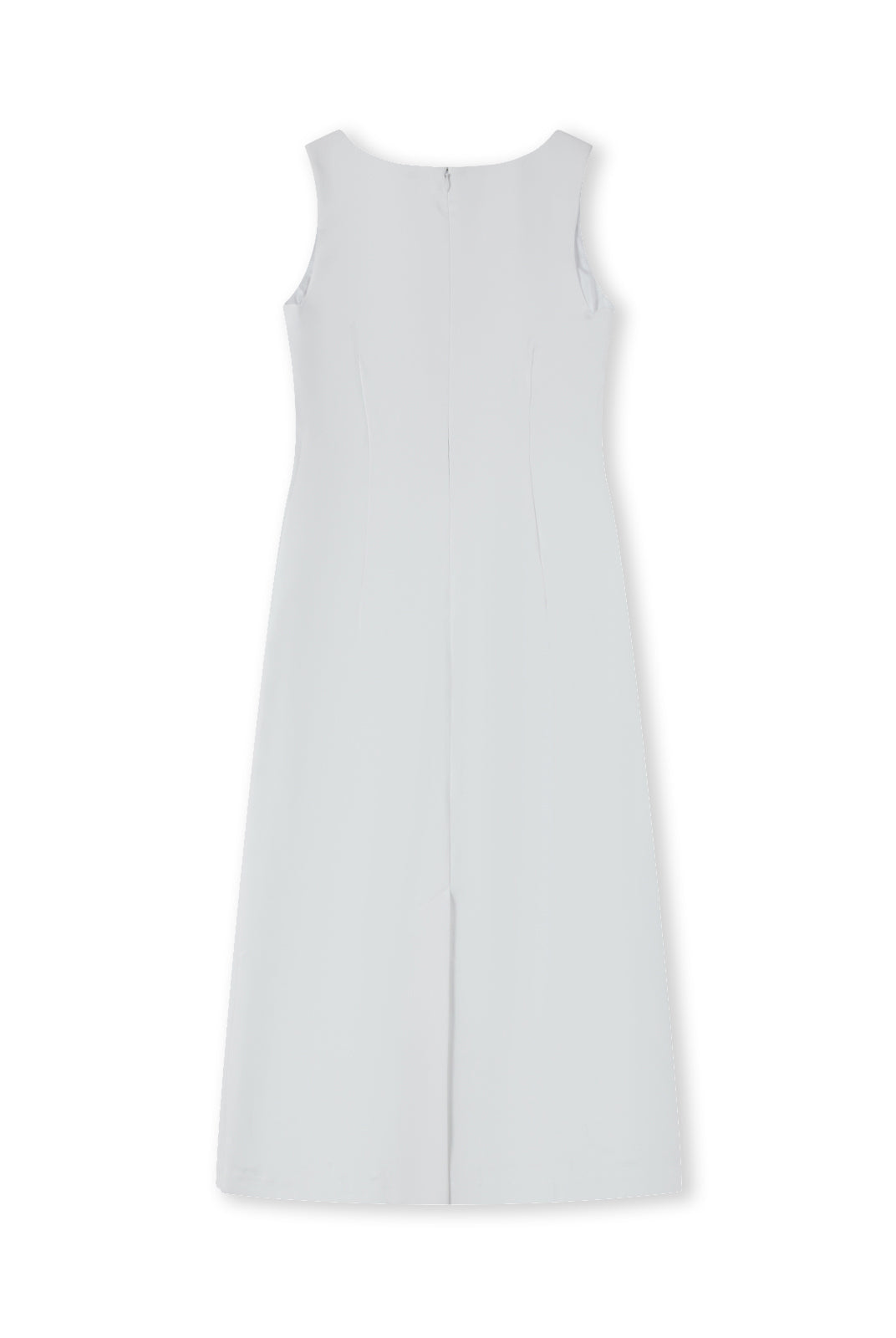 Crepe Boat Neck Midi Dress
