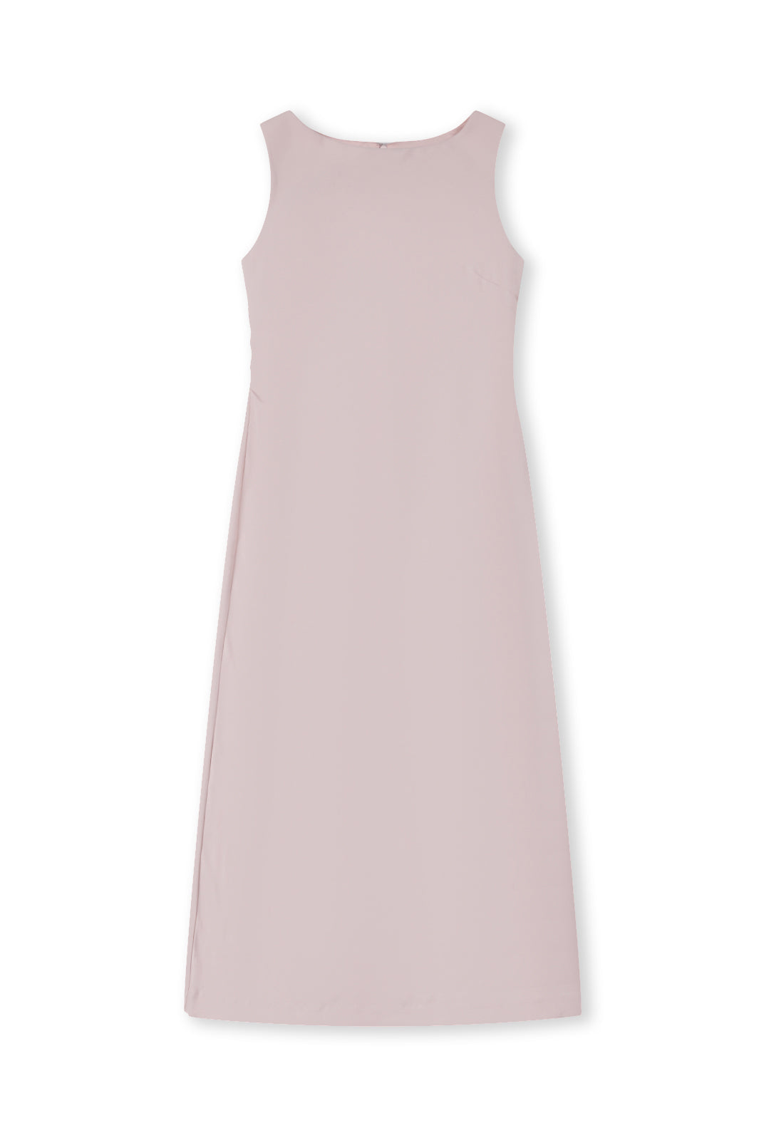 Crepe Boat Neck Midi Dress
