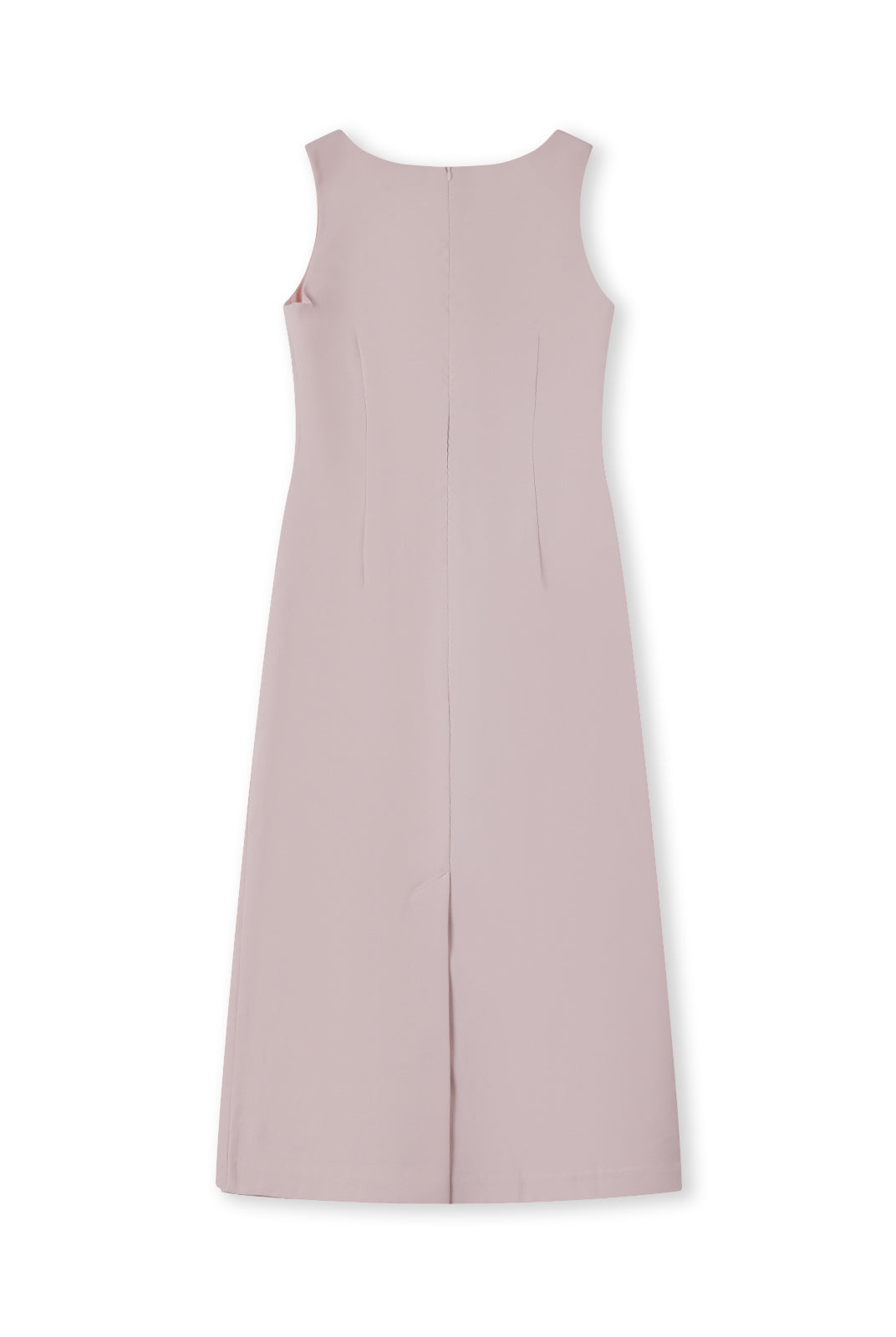 Crepe Boat Neck Midi Dress